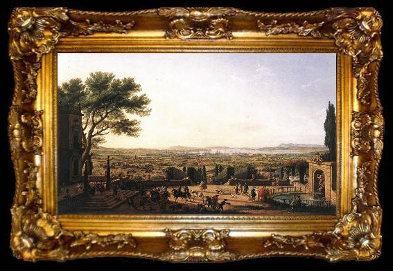 framed  VERNET, Claude-Joseph The Town and Harbour of Toulon aer, ta009-2